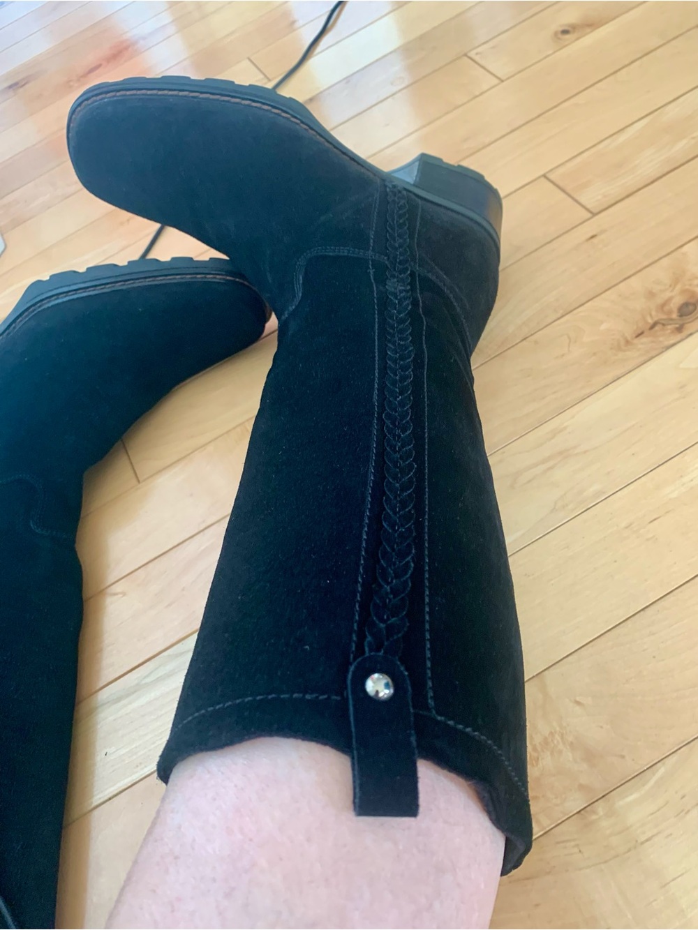 Aquatalia Winter Over-the-Knee Boots with Braided Trim